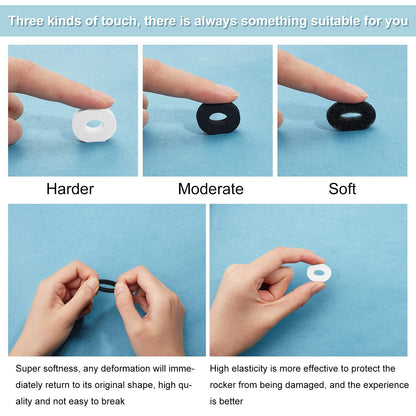 SUPERFINDING 30Pcs 20mm Control Ring Flat Round Precision Rings Aim Assist Precision Target Rings 3 Different Strengths Joystick Sponge Ring Motion Control Compatible with PS4 PS5 Xbox One and Switch