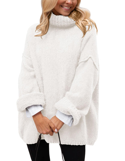 PRETTYGARDEN Oversized Sweaters for Women 2025 Chunky Turtleneck Sweater Fall Clothes Long Sleeve Tops Winter Clothing