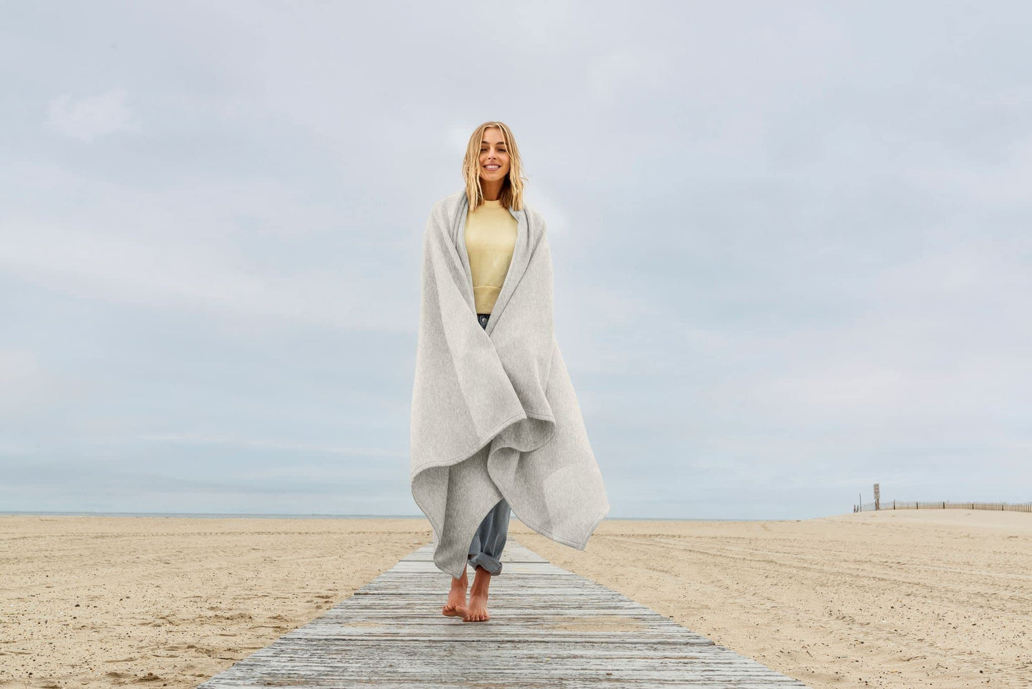 MV Sport Lightweight Sweatshirt Blanket Throw – Warm & Cozy, Breathable Oversized Fleece Knit, Couch, Bed, Travel, Cold Nights, and Outdoors – Soft Light Weight Blanket 54" x 84" Oatmeal