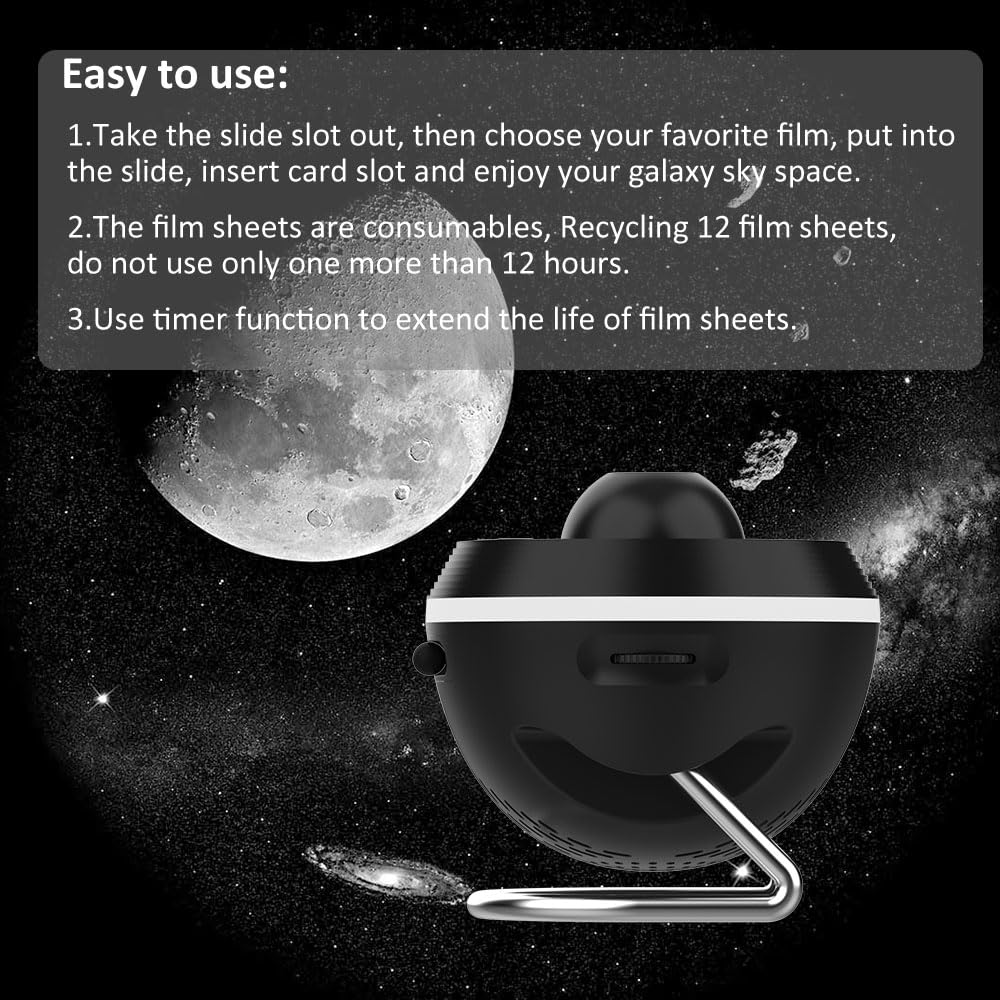 Galaxy Projector for Bedroom, 13 in 1 Planetarium Projector with Meteor Effect, LED Space Galaxy Lamp, Night Lights Room Decor for Kids Adults Birthdays Christmas Gifts