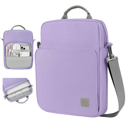 Dadanism 9-11 Inch Tablet Sleeve Bag Carrying Case with Shoulder Strap for iPad (A16) 11", iPad 10th Gen 10.9" Air 5/4, i-Pad Air/Pro 11", i-Pad 9/8/7th 10.2", Galaxy Tab A9+ Plus 11", Grey Purple