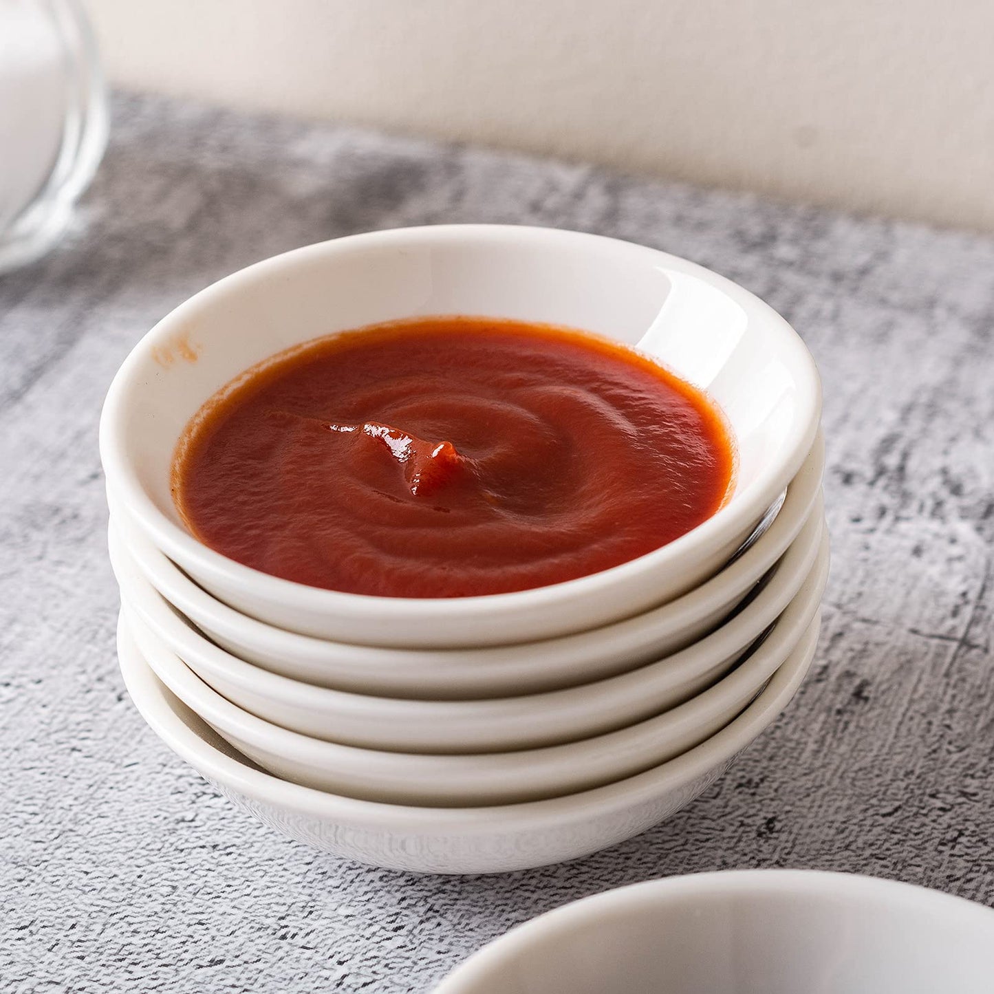 UIBFCWN 20 Pack Ceramic Dipping Bowls, 3 Inch Dipping Sauce Bowls/Dishes, 1.2 oz Soy Sauce Dish, Asian Dipping Dishes for Ketchup, BBQ, Side Dish, Sushi, Condiments, Appetizer