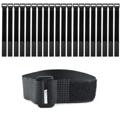 HUAHAITGCH 20 Pack (12 x 1 Inch) Reusable Fastening Cable Straps,Adjustable Multi-Purpose Hook and Loop Straps Nylon Cable Ties for Wire Cable Management Home Office Garage Outdoor Organization