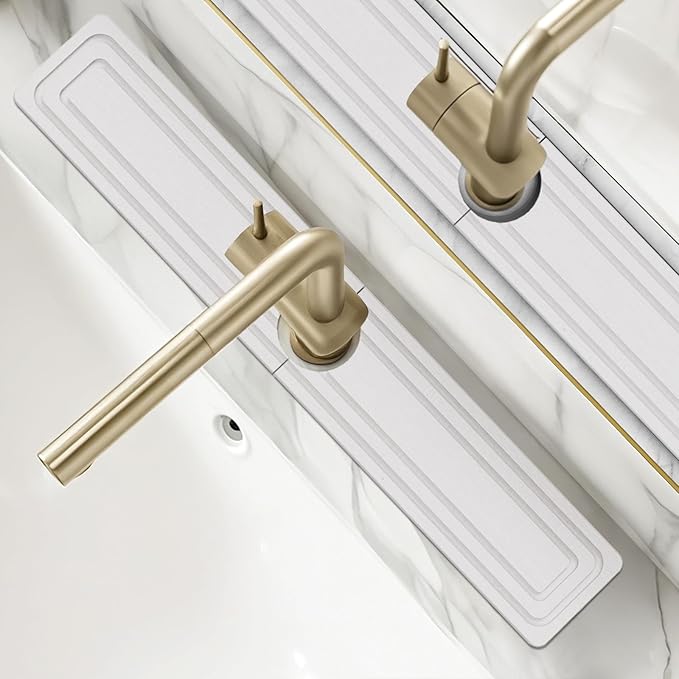 Faucet Mat for Kitchen Sink, Rapidly Absorbing Diatomite Fast Drying Stone