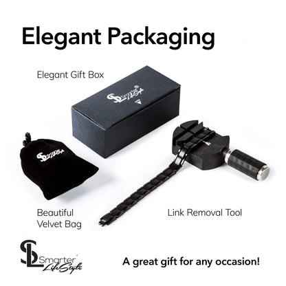 Smarter LifeStyle Elegant Titanium Magnetic Bracelet (Black)