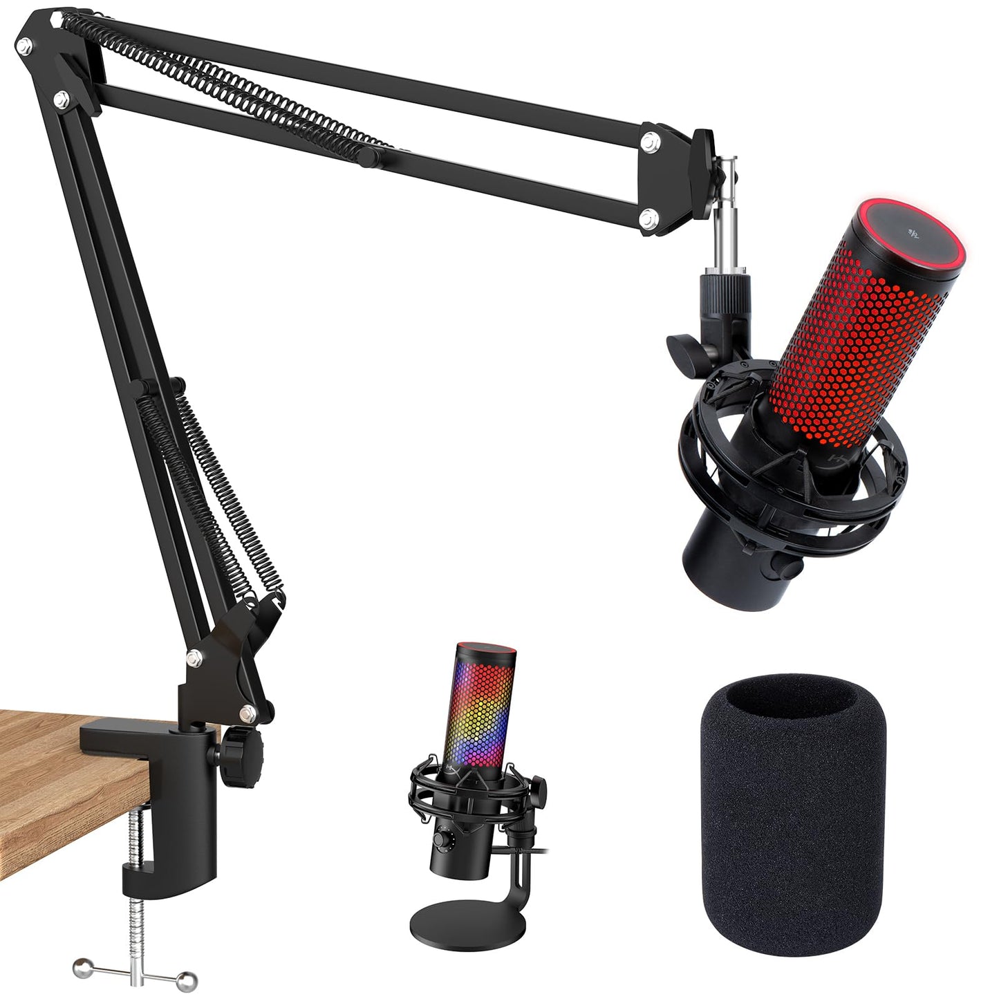 Metal Desk Clamp For Microphone Suspension Boom Scissor Arm Stand Holder with Adjustable Screw by SUNMON