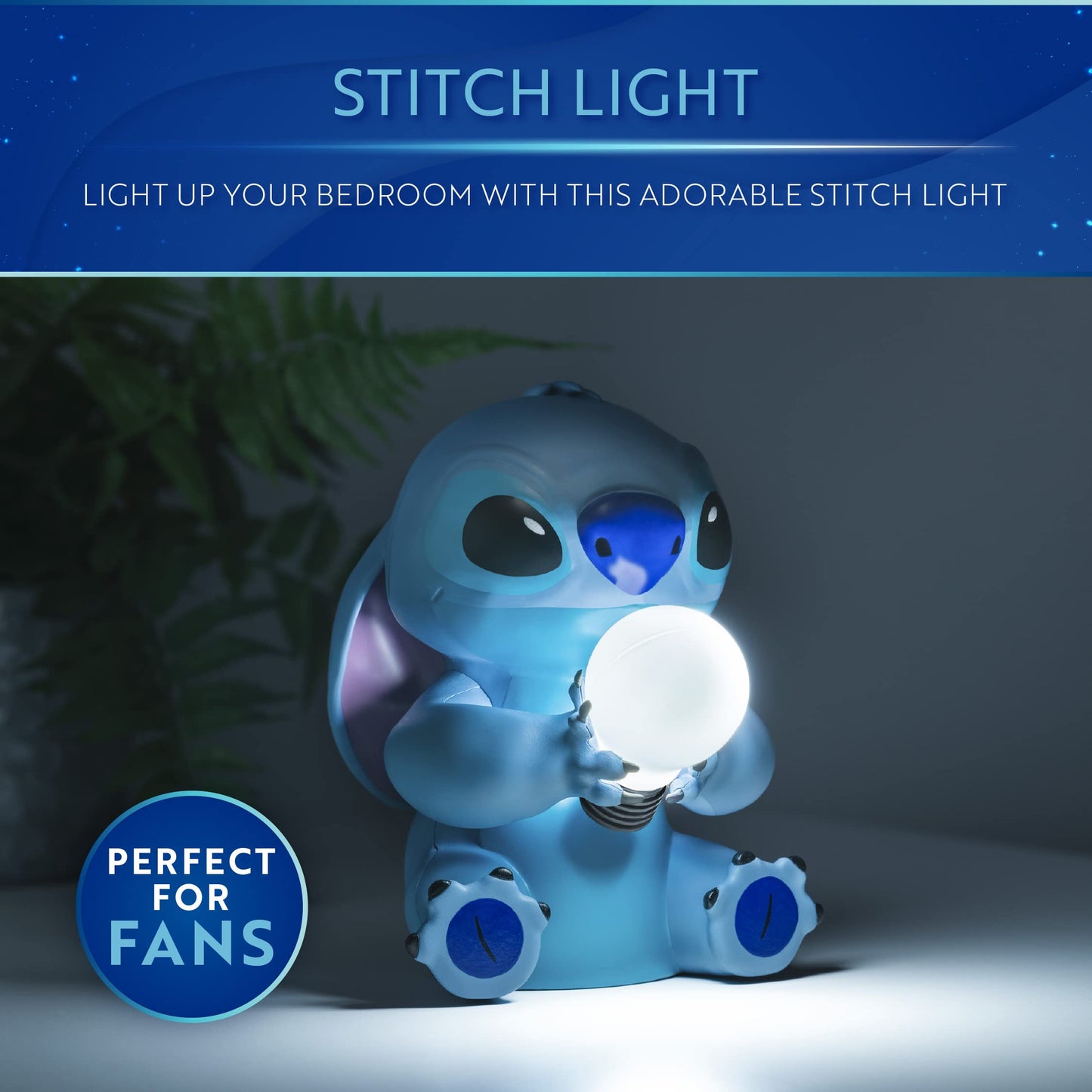 Stitch Light - Officially Licensed Lilo and Stitch Lamp, Disney Collectible Gift , Bedside Table Bedroom Night Light Decor | Paladone