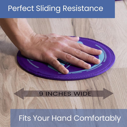 Gliding Exercise Discs: Studio Pack for Hardwood Floors (12 Pair, Purple)