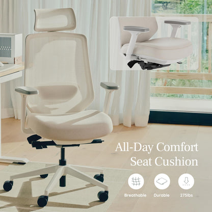 Branch Ergonomic Chair Pro - Mesh Office Chair with 14 Points of Adjustment - Height, Depth & Tilt Adjustable - 5D Armrests - Forward Tilt, Smooth Recline, and Lumbar Support - Spark