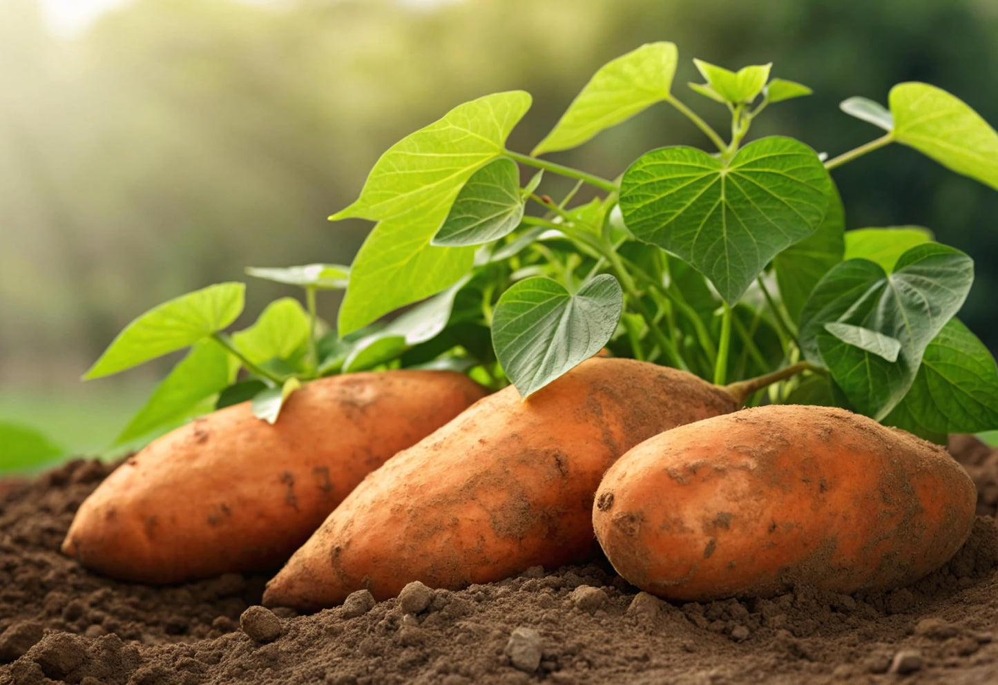 Orange Sweet Potato Slips for Planting - Orange Flesh and Meat | High-Yield Garden Variety | Excellent Flavor & Storage | Non-GMO, Untreated (3 Plants)