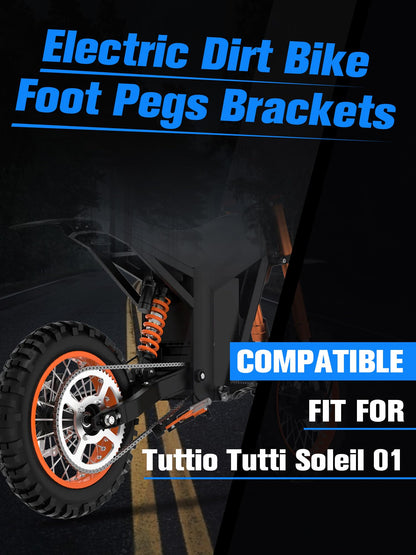 IUVWISN Electric Dirt Bike Foot Pegs Bracket Holder Footpegs Mount CNC Compatible Fit for Tuttio Tutti Soleil 01