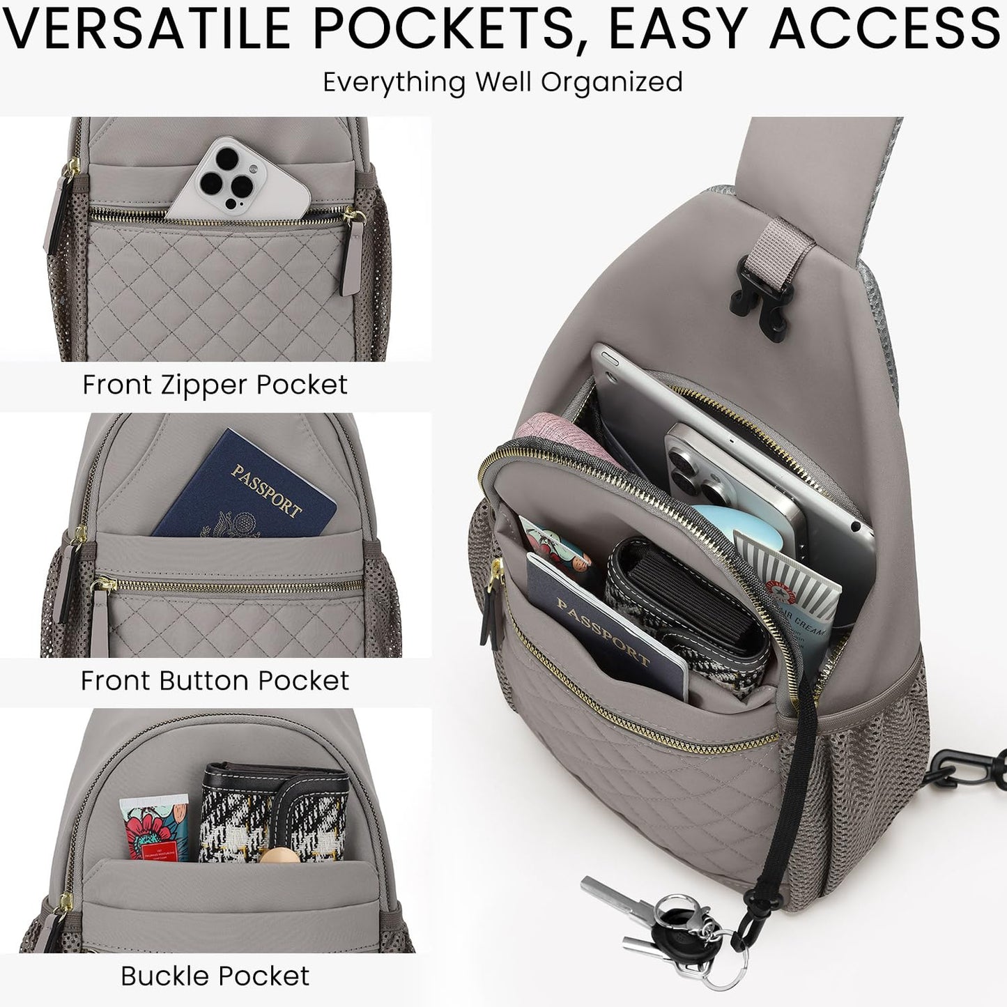 Small Crossbody Purses Bags for Women Men Travel, Chest Sling Bag Women Casual Cross Body Bag for Woman Sling Backpack
