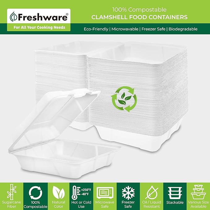 Freshware Clamshell Food Containers