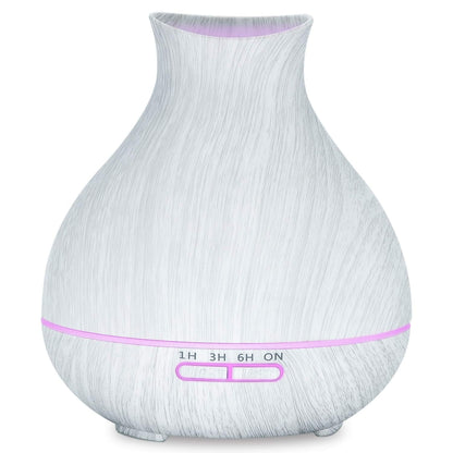 BZseed Aromatherapy Essential Oil Diffuser 550ml 12 Hours Wood Grain Aroma Diffuser with Timer Cool Mist Humidifier for Large Room, Home, Baby Bedroom, Waterless Auto Shut-off,7 Colors Lights Changing