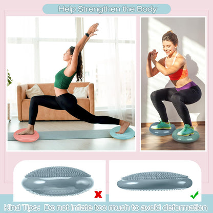 Amylove 6 Pcs Wiggle Seat Inflated Wobble Cushion for Sensory Kid 13 Inch Balance Disc Kids Flexible Seating Exercise Sensory Pad Chair Cushion for Classroom Office School(Morandi)