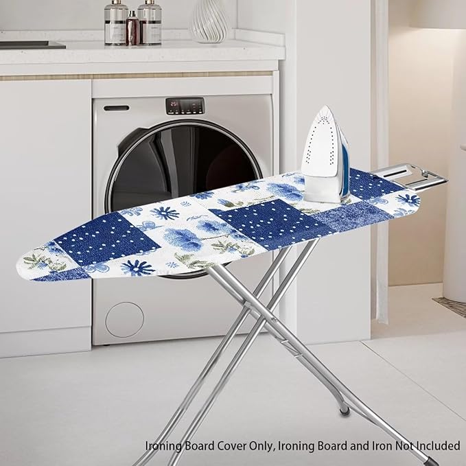 Sprowallow Flowers Ironing Board Cover Standard Size Scorch Resistant Padding