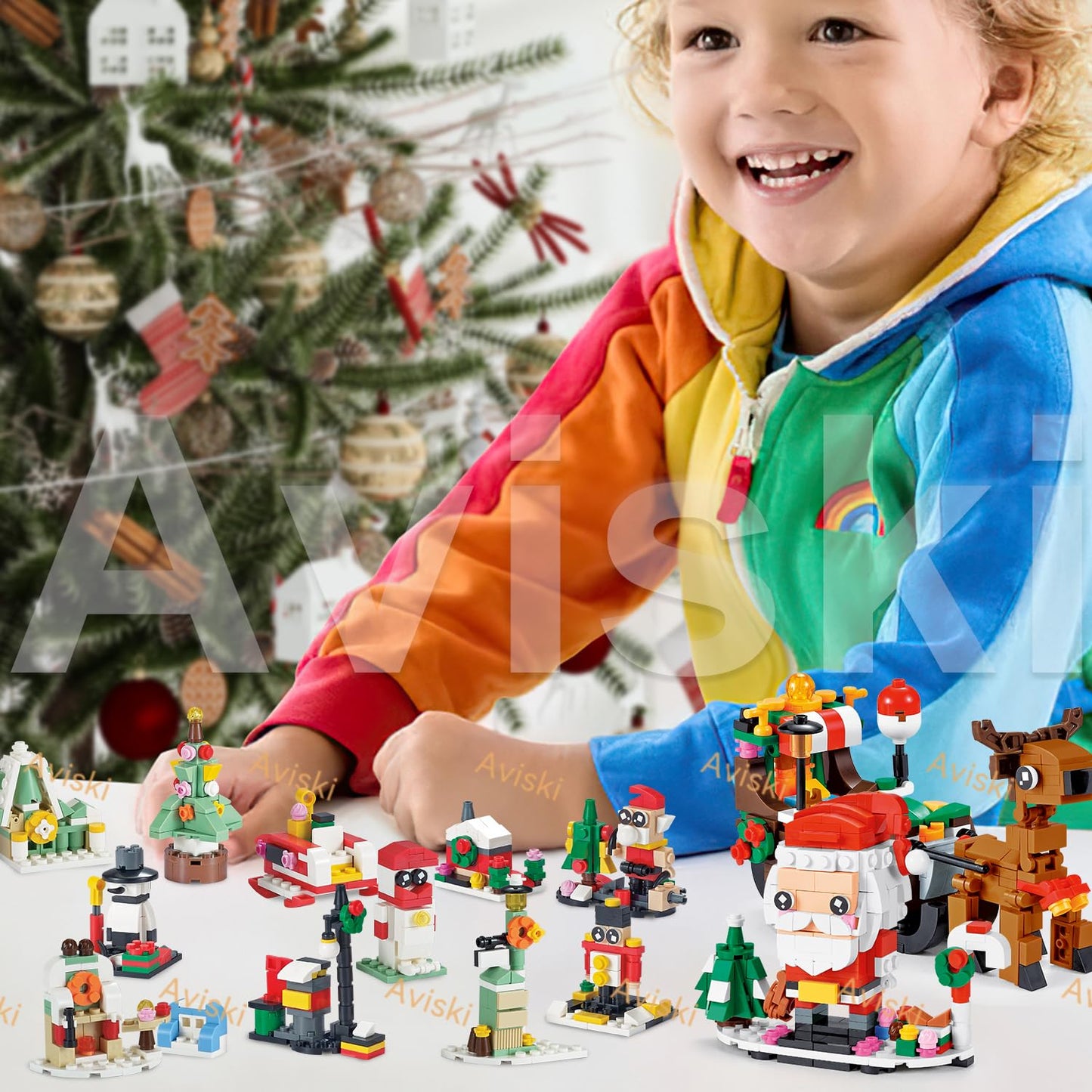 Christmas Advent Calendar 2025, 6 in 1 Building Blocks, 24 Days Countdown Calendar Toys for Kids, Building Toys Party Favors, Xmas Gifts for Boys & Girls