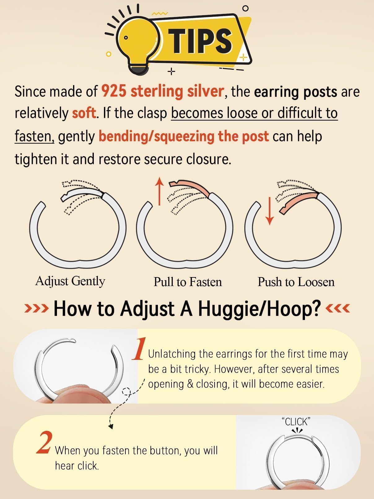 FaithHeart 925 Sterling Silver Huggie Hoop Earrings, Small Silver Hoop Earring for Women, Hypoallergenic Cartilage Earrings for Women 8mm