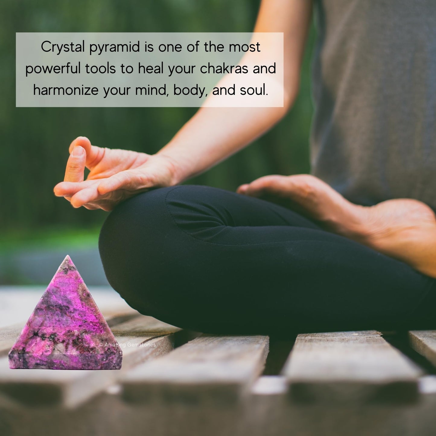 Amazing Gemstone Cobalt Calcite Pyramid Crystal Healing Stones - 1.5" Great Pyramid Figurine of Natural Stone Pyramid for Meditation, Reiki, Chakra Balancing and Crystal Pyramids Grid