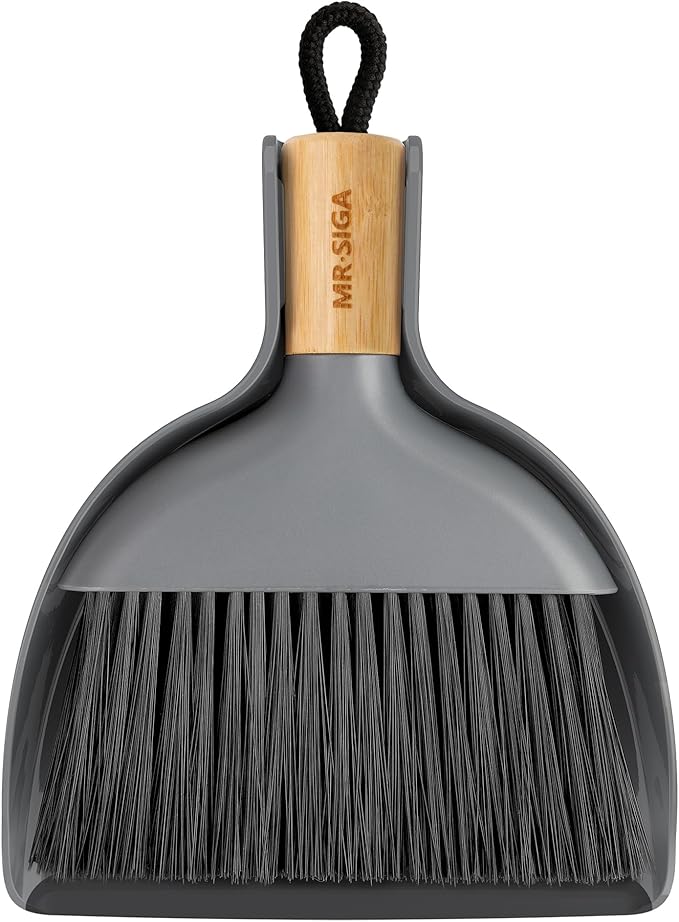 MR.SIGA Mini Dustpan and Brush Set, Portable Cleaning Brush and Dustpan Combo