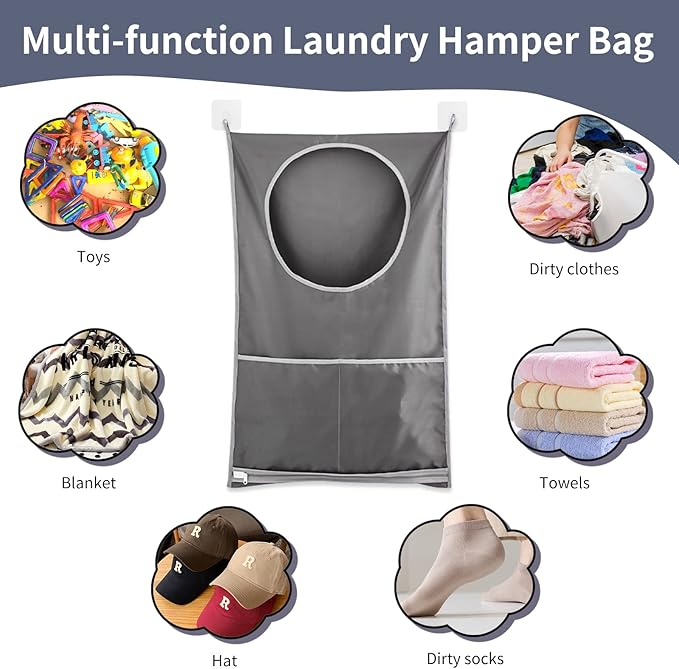 Hanging Laundry Hamper, Over The Door Laundry Hamper, Mesh Hanging Laundry Bag