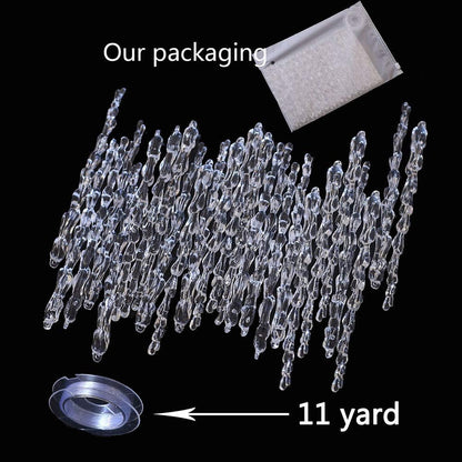 25 pcs icicles Ornament Set - ToBeIT Christmas Decoration Acrylic Clear icicles Set (25pcs Icicle Ornament)