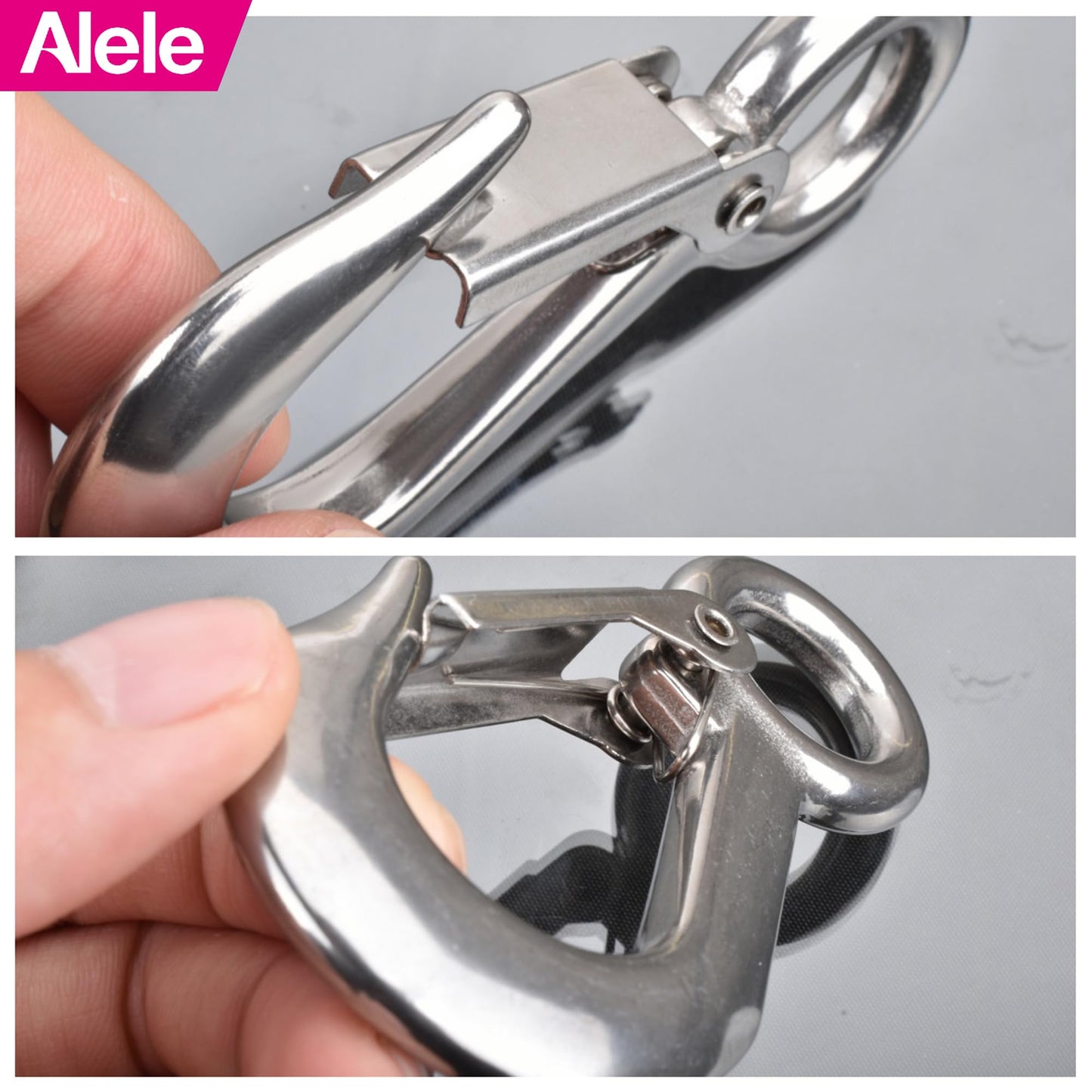 Alele 2Pack Grab Hooks, Slip Hooks,Stainless Steel Lifting Hook Rigging Accessory (Grab Hooks 200Kg 2p)