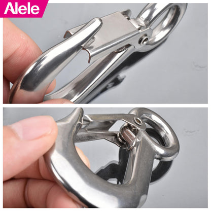 Alele 2Pack Grab Hooks, Slip Hooks,Stainless Steel Lifting Hook Rigging Accessory (Grab Hooks 200Kg 2p)