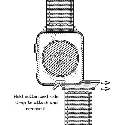 Archer Watch Straps - Top Grain Leather Straps for Apple Watch (Black/Matched Thread, Matte Gray Hardware, 44/45/46/49mm)