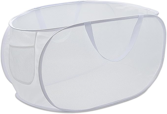 Pop Up Laundry Hamper, Collapsible Horizontal Baskets