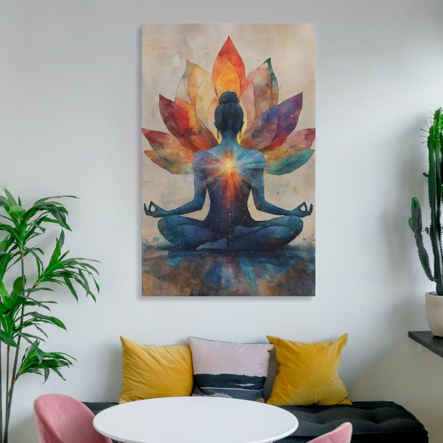 Yoga Meditation Poster Canvas Wall Art Aesthetic Decorative Painting Living Roomstyle 12x18inch(30x45cm)