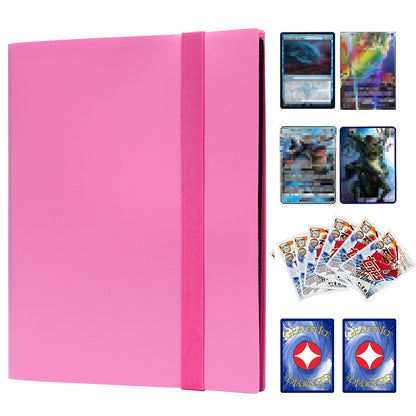GEAoffice Card Binder 9 Pocket, 360 Pockets Trading Card Album Folder for Standard Cards, Side Loading Collection Folder for MTG, TCG, Sports (Rose Pink)