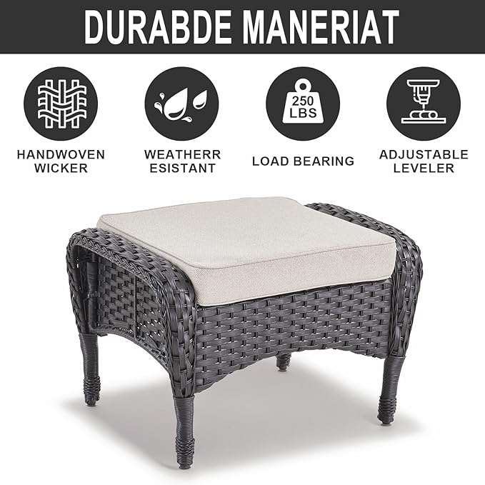 Belord 6 Pieces Wicker Patio Conversation Sets