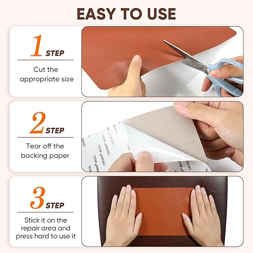 Leather Repair Tape, 16 x 30 Inches Self Adhesive Leather Repair Patch，Leather