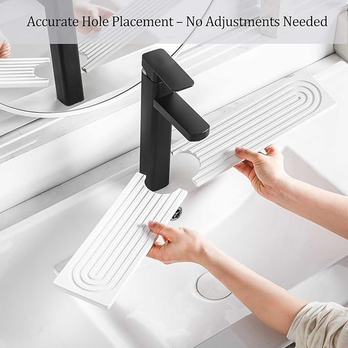 Stone Faucet Mat For Kitchen Sink, 23.6" Diatomite Quick Drying Stone Mat For