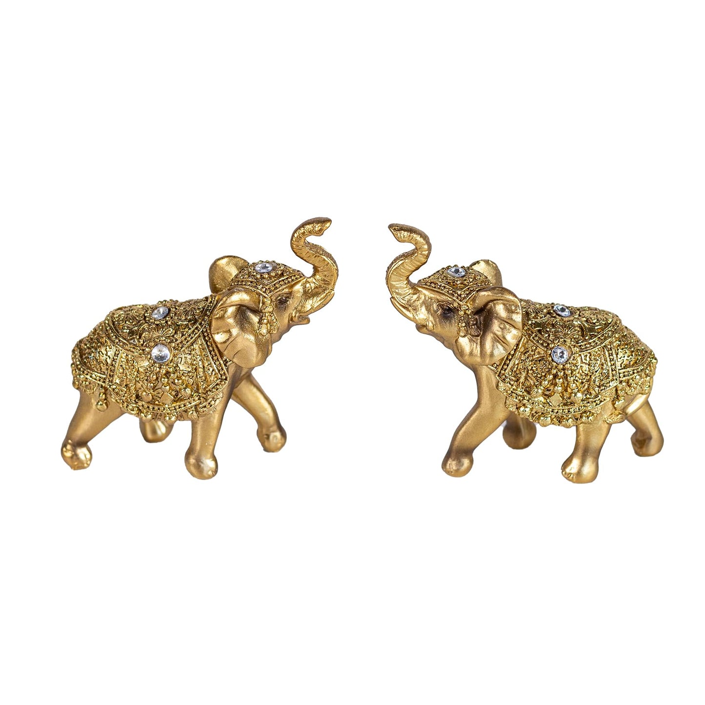 AGKZNTQP Decorative Golden Pair of Elephants Elephant Statues, Home Decoration Statues