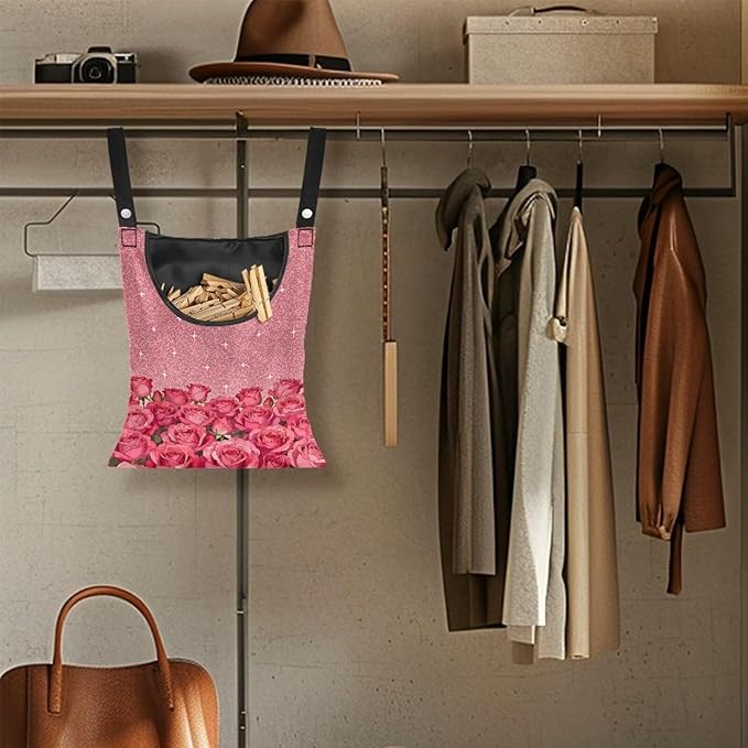 Clothespin Bag for Clothes Pin Holder for Outside and Clothes Line Pins