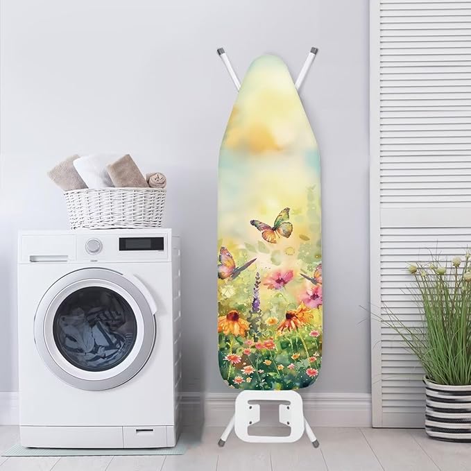 Butterfly Floral Ironing Board Cover, Resist Scorching and Staining, 15x54