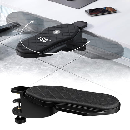 Ergonomics Desk Extender Tray, Table Mount Arm Wrist Rest Shelf, 90° Foldable Elbow Arm Support,Foldable, 180° Swivel, Computer Desk Extender Tray for Home and Office (Folding and Rotating)