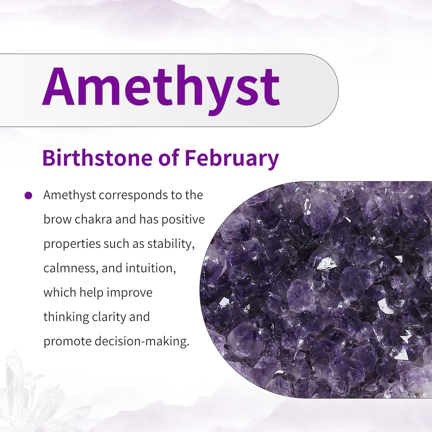 TUMBEELLUWA Heart Shaped Amethyst Crystal Cluster Geode Decorative Rock Raw Crystals and Healing Stones for Home Room Decor, 1.97-3.35 Inch