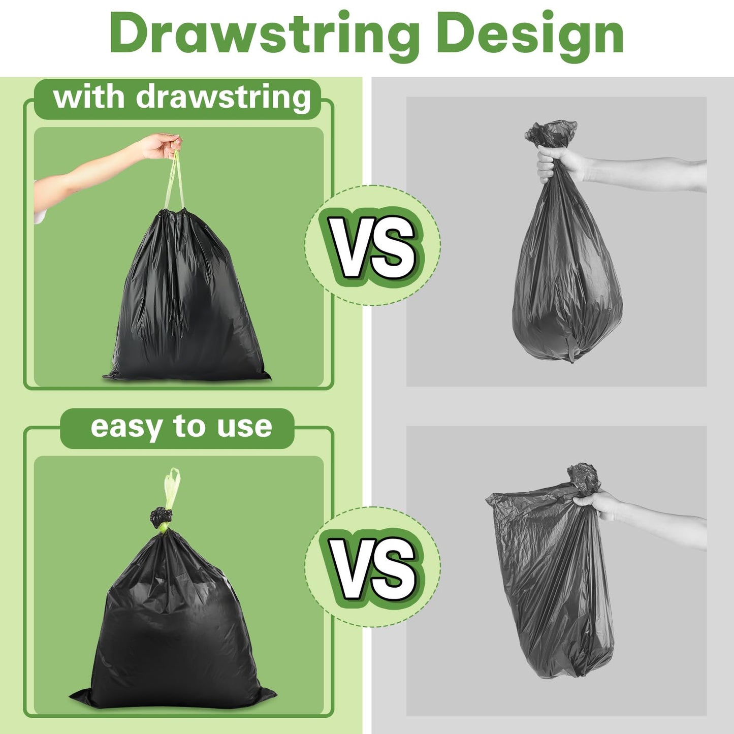100 Portable Toilet Bags, Camping Toilet Bags, Biodegradable Toilet Bags with Drawstring & Lemon Scent, Compostable Bags for 5-8 Gallon Bucket Toilet Seat for Outdoor Camping Car Travel