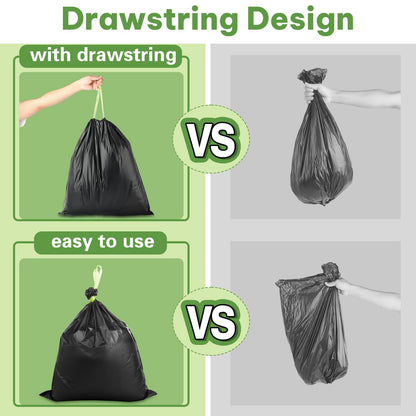 100 Portable Toilet Bags, Camping Toilet Bags, Biodegradable Toilet Bags with Drawstring & Lemon Scent, Compostable Bags for 5-8 Gallon Bucket Toilet Seat for Outdoor Camping Car Travel