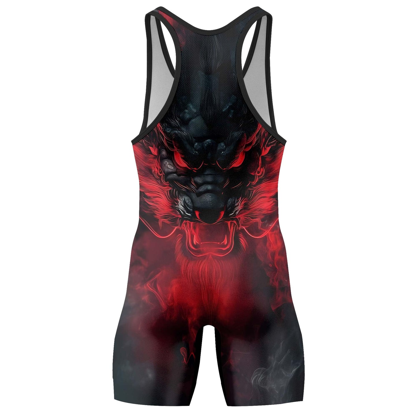 BATTLEGEND Dragon Men's Wrestling Singlet, Wrestling Outfits for Men, Cool & Breathable Freestyle Singlet (Abyssal Dragon, X-Small)