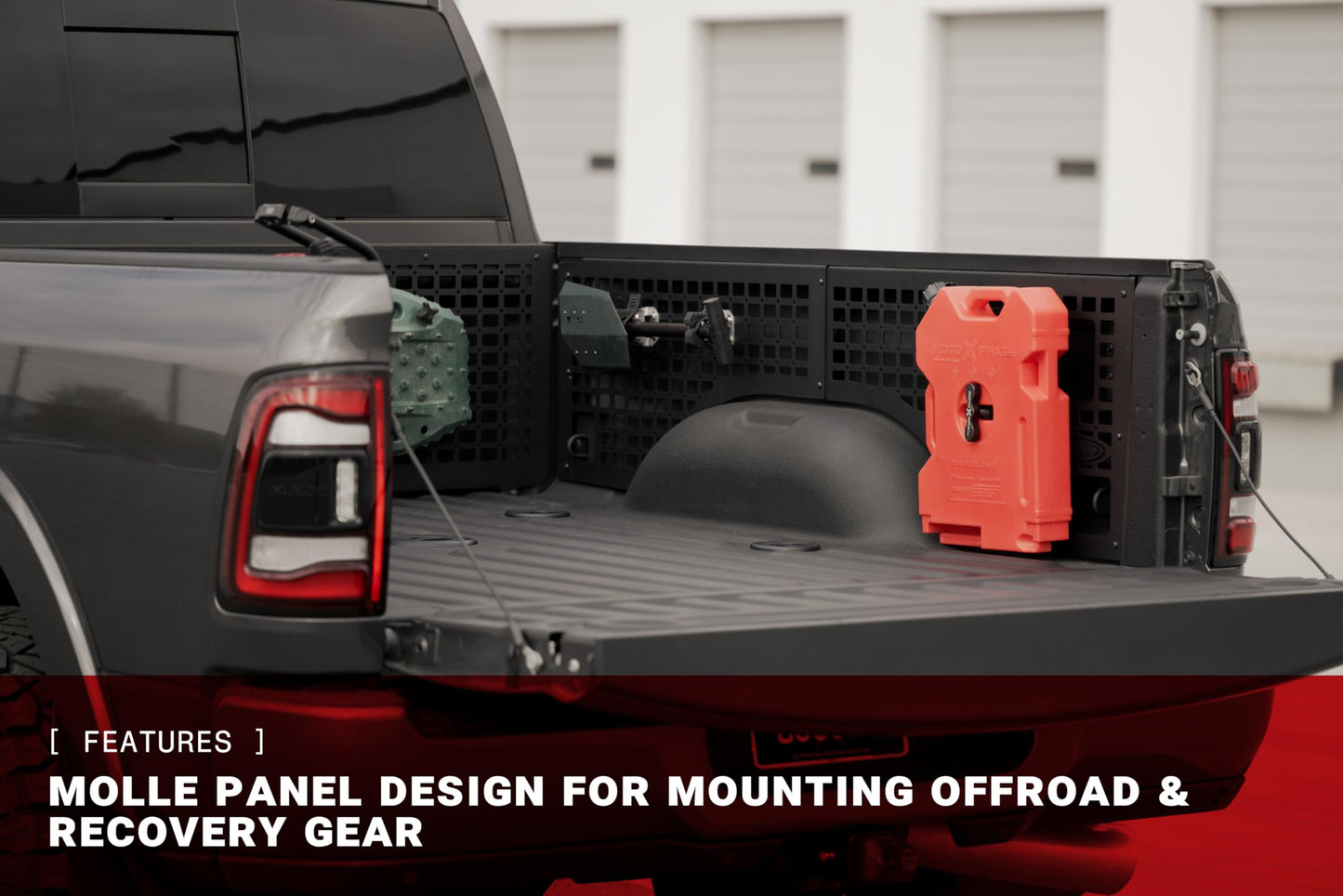ADD Offroad Bed Side Molle Panels for 2019-2024 Ram HD 2500/3500 | Mounts Tools, Off-Road Supplies, & Recovery Gear | Rigid Fitment | Driver & Passenger Side Variations | Made in The USA (Passenger)