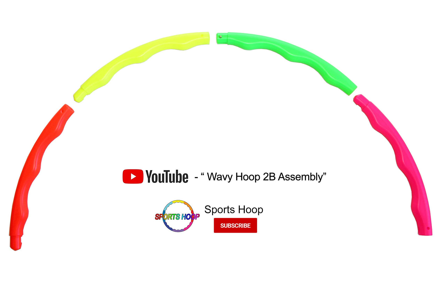 Sports Hoop Weighted Loss Exercise Hoop: Wavy Hoop 2B - 1.8lb (Dia.40.5") Large, for Teenagers. Four neon Colors.