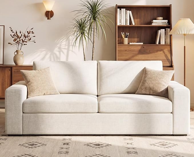 ABCASA 85'' Modern Couches for Living Room, 2 Seats Comfy Sofa