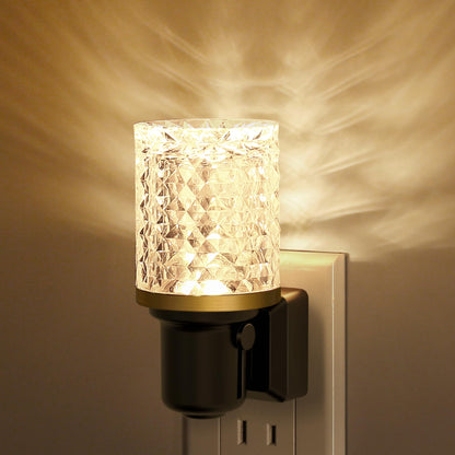 JandCase LED Night Light, Dimmable Night Lights Plug into Wall, Modern Nightlight with Auto On Off Light Sensor, 3000K Soft White Night Light 0-100LM Brightness for Bathroom Hallway Bedroom Decor