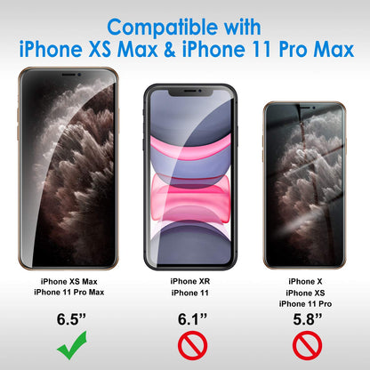 JETech Privacy Screen Protector for iPhone 11 and iPhone XR 6.1-Inch, Anti Spy Tempered Glass Film, 2-Pack