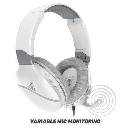 Turtle Beach Recon 200 Gen 2 Powered Gaming Headset - Xbox Series X, Xbox Series S & Xbox One, PS5, PS4, Mobile & PC with 3.5mm - Bass Boost, Memory Foam, White