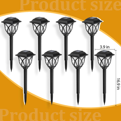 GIGALUMI Solar Lights Outdoor Garden, 6 Pack LED Garden Solar Lights Waterproof, Solar Powered Pathway Lights for Yard, Patio, Landscape, Walkway, Path (Warm White)